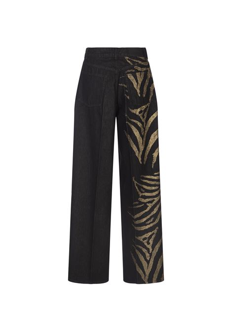 Jeans Con Stampa Zebra Laterale ROBERTO CAVALLI | UKJ207-KON84D0888